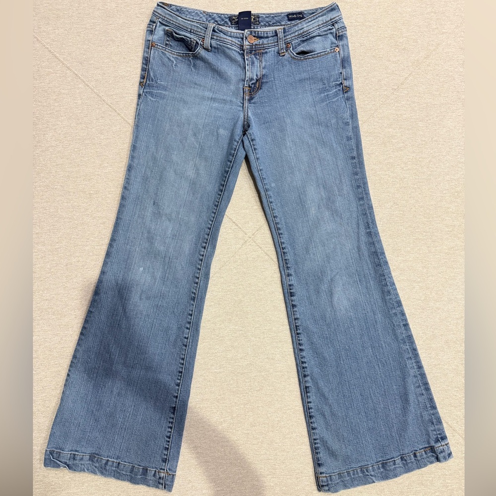 Seven7 Women's Light Blue Flare Jeans